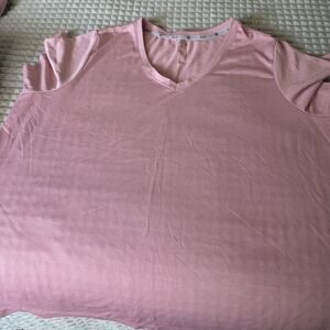 ZELOS Soft Pink V-Neck Top